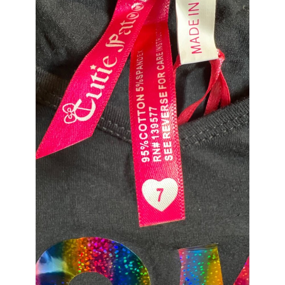 Cutie Patootie Rainbow Holographic Love Tee 7 - Picture 5 of 8